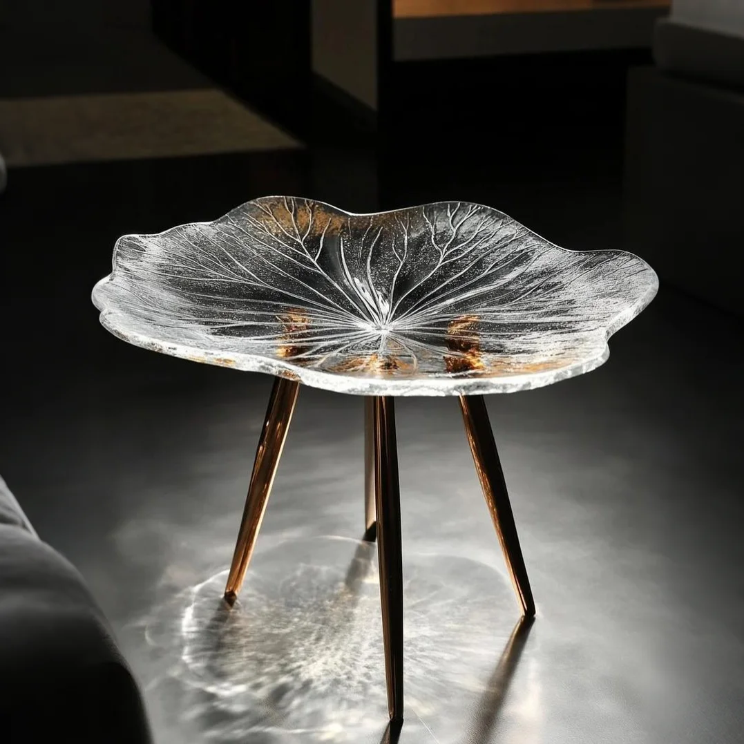 Luminous Lotus Side Table